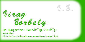 virag borbely business card